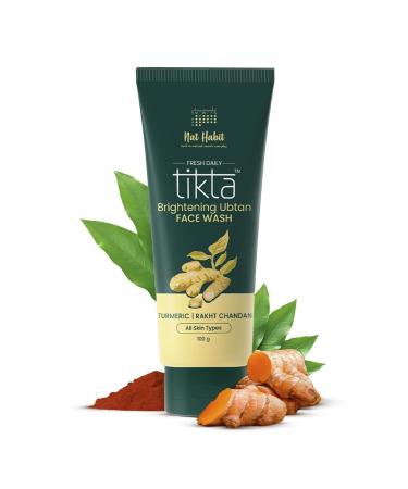 N.a.t H.a.b.i.t Ubtan Face Wash Fresh Daily Tikta For Men & Women Skin Brightening With Activated Wild Turmeric Suitable For All Skin Types Chemical & Sulphate Free 100g