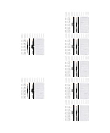 FOMIYES 7 Sets Nail Extension Set Fake Manicure Patch Builder Assistant Tool Finger Extension Manicure Tool DIY Nail Patches Manicure Clamp Flower Claw Clips Nail Set Crystal Plastic