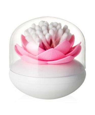 Profusion Circle Lotus Cotton Bud Swab Holder HOME DECOR Toothpick Storage Box 4 Colors rose