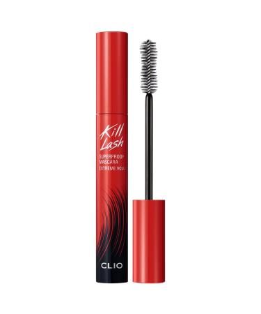 CLIO Kill Lash Superproof Mascara | Ultra-Volumizing, Smudge-Proof, Clump-Free, Curl-Holding, Long-Lasting | Extreme Volume (#04), 0.24 fl oz 04 EXTREME VOLUME