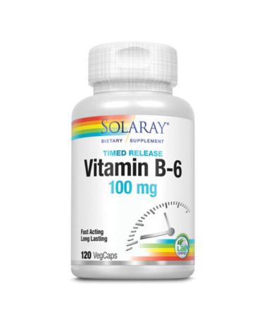 Solaray B-6 TSTR Supplement, 100mg | 120 Count - Buy Online on GoSupps.com