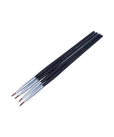 Housoutil 4pcs Fine Eyeliner Brush Makeup Brush Kit Lip Makeup Brush Soft Lipstick Brush Girls Eyeliner Applicator Make up Accessories Eyebrow Line Fiber Travel Eyes