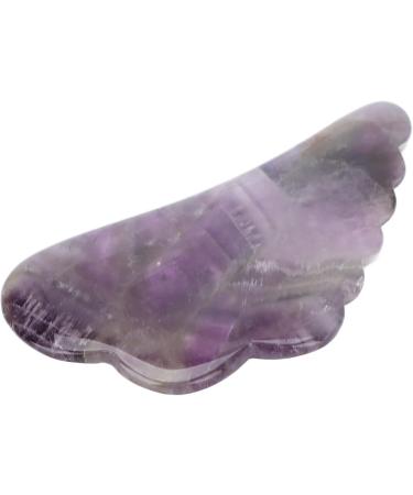 Verdant Touch Amethyst Gua Sha Scraping Board - Portable Facial Massage Tool for Spa & Acupuncture Therapy - Buy Online on GoSupps.com