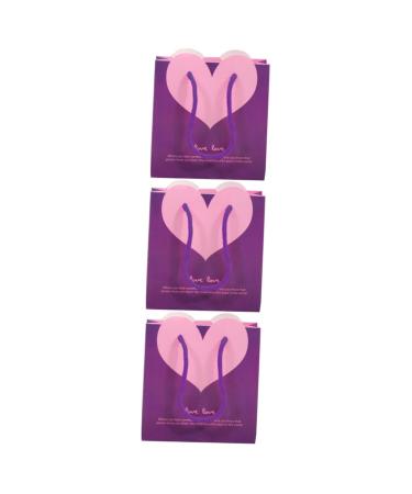 Healifty 3pcs Paper Bags Wedding Paper Bag Papar Bags Purple Love Shopping Gift Bag 1 count (Pack of 1) Purplex3pcs