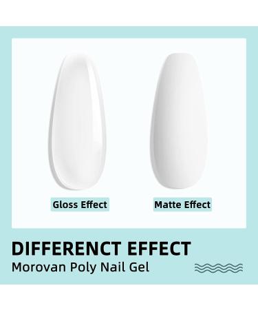 Morovan Poly Gel Nail 60ml White Builder Gel - Trendy Nail Art Extension for Salon & Home Use - Buy Online on GoSupps.com