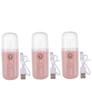 Beavorty 3 Sets Humidifier Face Mist Sprayer Professional Steamer Pink PC Moisturizing Plate Miss