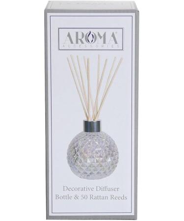 Woodbridge Empty Reed Diffuser Glass - Self-Filling Clear Chic Design + 50 Rattan Reeds for Fragrance & Odor Neutralizing - Buy Online on GoSupps.com