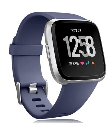 Wepro Replacement Bands Compatible with Fitbit Versa SmartWatch Versa 2 and Versa Lite SE Sports Watch Band for Women Men Small Large BlueGray Small 5.5-7.2