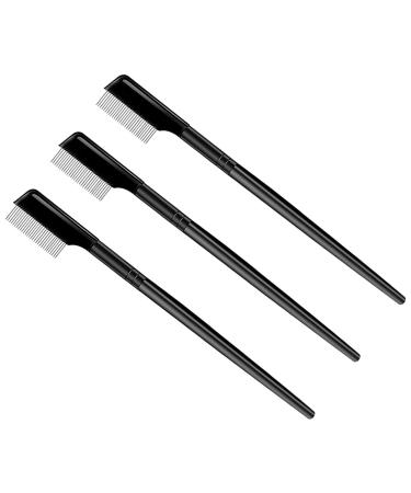 Minkissy 3st eyebrow comb comb for eyelash curls made of metal cosmetic tool for eyelashes make-up make-up eyes brow brush eyebrow separator plastic girl designer fold