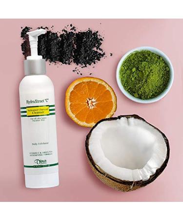HydraXtract C Activated Charcoal Cleanser - Daily Exfoliator for Deep Cleansing & Makeup Removal - Rich in Vitamin C - All Skin Types - 6 fl. oz - Buy Online on GoSupps.com