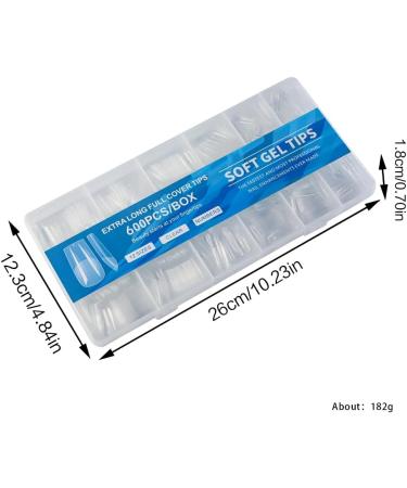 Transparent Natural False Nail Tips Extension Cover Artificial Fake Nails Finger Sculpted Manicure Tools Salon Home DIY - Buy Online on GoSupps.com