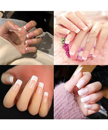 MWoot 500 Pcs Crescent Shape French False Nail Tips - Short Acrylic Fake Nails for DIY Nail Studios | 10 Sizes Available - Buy Online on GoSupps.com