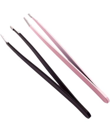 Buy Jojomis Professional Slant Tip Eyebrow Tweezers - Stainless Steel Makeup Tool 2 Pack | International Shipping Available - Buy Online on GoSupps.com
