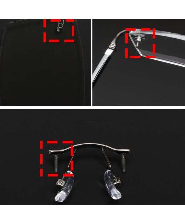 Shop Dookaa Glasses Brick - Metal Glasses Nasal Bracket Replacement & 1-Hole Repair Set for Borderless Glasses in Gold | International Shipping Available - Buy Online on GoSupps.com
