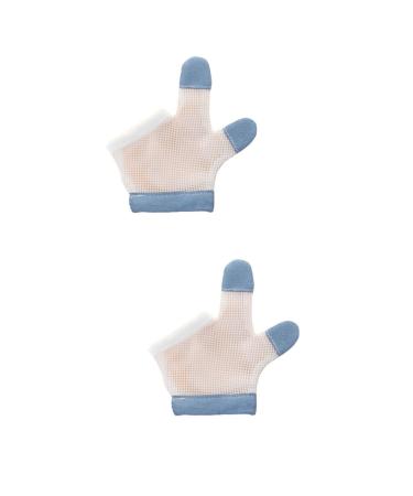 Toyvian 2 pairs of boys and hand months-mesh protection for girls kit sky-fingers that do not protect the baby teeth.