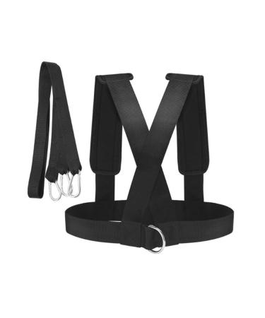 Sled Harness Tire Pulling Speed Resistance Power Belt Adjustable Weight Trainer with Pull Strap Resistance Bands