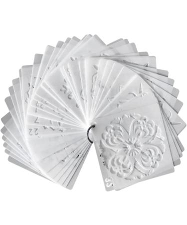 NUOBESTY 108 pcs Painting Square Plastic Kit Circle Fashion White Accessories Spraying Mixed Template Whitex3pcs 9X9cmx3pcs - Buy Online on GoSupps.com