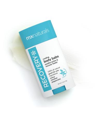Natural Cooling Pain Relief Balm | Feel Fast-Acting Relief for Muscle and Body Pain | Swelling from Bruises or Injury | MX Naturals Recovery Cooling 2.5 Oz Body Balm