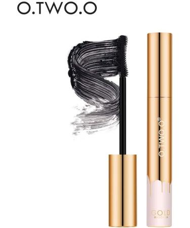 O.TWO.O 3D Waterproof Mascara Extend Black Eyelashes Lengthening Eye Lash Brush Long Lasting Makeup Mascara Golden Tube - Buy Online on GoSupps.com