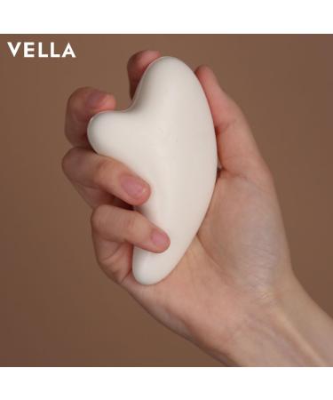 Vella Gua Sha Soap Bar - V-Line Lifting Massager Wrinkle Reducer Firming Cleanser with Salicylic Acid & Charcoal | Shea Butter (#01) - Shop Now - Buy Online on GoSupps.com