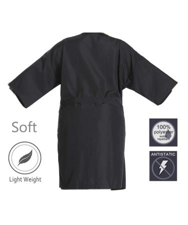 Salon Client Gown Robes Cape 4-Pack - Hairdressing Smock for Hair Stylists - Black XL - Buy Online on GoSupps.com