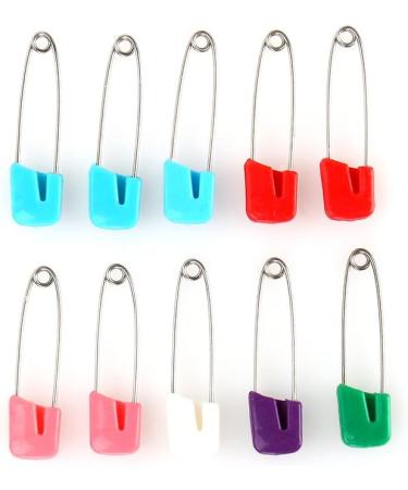 Serlium Safety Pins for Clothing - 10pcs Diaper Pins for Babies & Children Ideal for Dress & Cloth Diapers - Buy Online on GoSupps.com