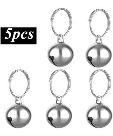 Partns Silver Dog Bells - 5 Pack Jingle Bells for Dog Collars & Decor | Durable Metal Key Rings - Buy Online on GoSupps.com