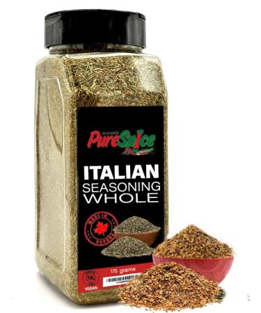 PureSpice Whole Italian Seasoning Spice 175 Grams | Restaurant Grade Vegan Kosher Powder Seasoning | Premium Flavor for Cooking Meat Steak Rub and Sauce (Italian Seasoning Whole)