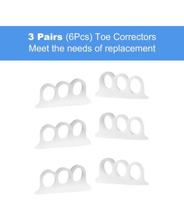 6 Pack Toe Separators & Straighteners for Bunion Relief - 3 Pairs of 3-Loop Toe Spacers for Men and Women - Yoga Toe Separator for Overlapping Toes - Buy Online on GoSupps.com