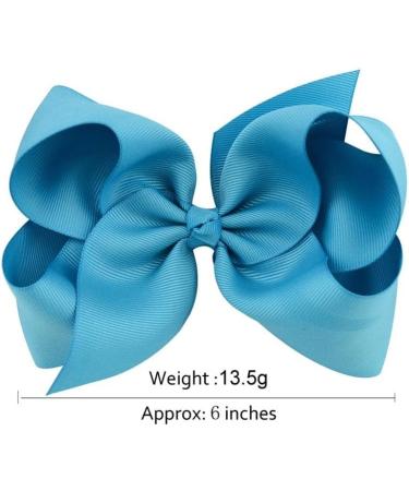 Hair Clips 6 Inch Big Grosgrain Ribbon Solid Hair Bows With Clips Girls Hair Clips Headwear Boutique Hair Accessories Blue Hair Clips (Size : 3) - Buy Online on GoSupps.com