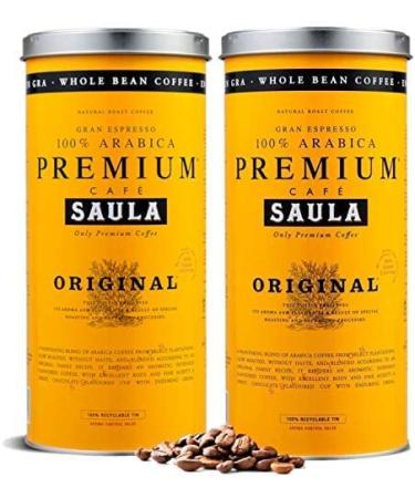 Grains de caf Saula Pack de 2 bo tes de 500 gr. Premium Original 100% Arabica