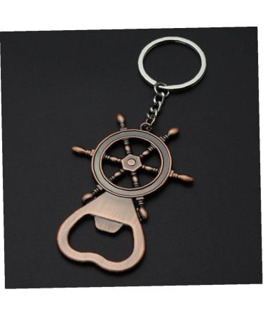 Bottle Opener Keychain Retro Rudder Beer Bottle Opener Keychain Kitchen Tools Party Supplies Men Corkscrew Bar Gadget - Buy Online on GoSupps.com