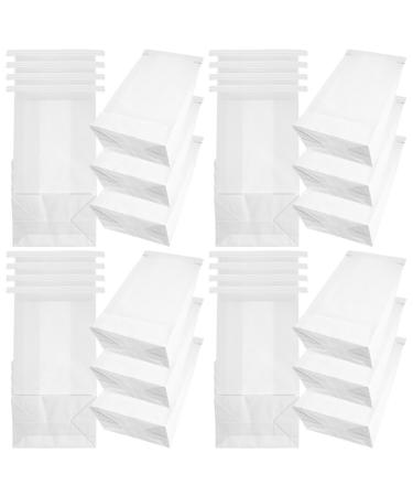 Healvian Vomiting Bags Disposable 50pcs Travel Vomiting Bag Emesis Bag Disposable Vomit Bags Car Sickness Bag Coated Paper Bags Throw-up Bags for Car Motion Pregnancy Chemo Nausea White