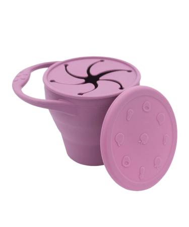 BapronBaby Silicone Collapsible Snack Cup (Grape) - 100% Food Grade Silicone - BPA  Phthalate  and Latex Free - Dishwasher Safe - 6 Months+
