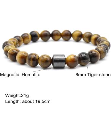 5 Anti-Fear Smoking Cessation Bracelets - Magnetic Therapy Chakra Bracelet for Men & Women - 8mm Natural Stone Halbedelstein Pearl Gift - Buy Online on GoSupps.com