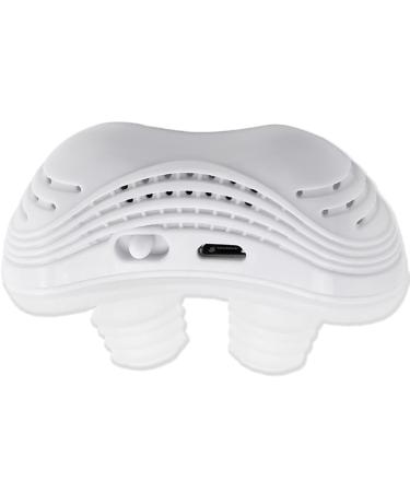 Electric Sleep Snorings Stoppers Smart Anti Snoring Device Portable Electric Anti Snore Nasal Dilators Snoring Solution Devices Double Eddy Current Fan Designs Safe Comfortable(Color:White)