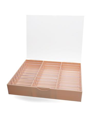 HIOPOIUYT Transparent Dustproof Box For False Nails Art Keep Your Masterpieces Clean Adjustable Dividers Easy To Carry Protective Case For Nail Products