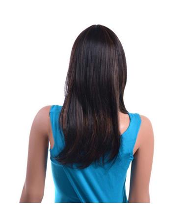 SHIYID Long Straight Natural Wigs for Women - High-Temperature Fiber Black Wigs with Highlights | International Shipping Available - Buy Online on GoSupps.com