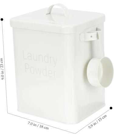 HOMOCONO Box Laundry Organizer Condensate Beads Bucket Bucket Containers with Lids Iron White 1 count (Pack of 1) White - Buy Online on GoSupps.com