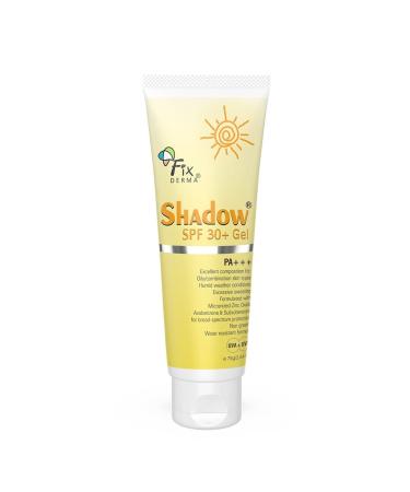 Grah Fixderma Shadow Sunscreen SPF 30+ Gel For Oily Skin - Acne Prone Offers PA+++ Protection Broad Spectrum UVA and UVB Protection Water Resistant and Non-Greasy 75g