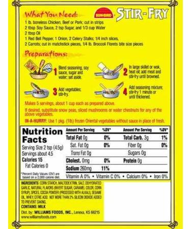 Stir Fry Seasoning Mix Packets - Authentic Asian Flavors - 0.75 Oz Each (Pack of 6) - Buy Online on GoSupps.com