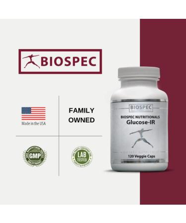 Biospec Nutritionals Glucose-IR Supplement - Cinnamon Extract, Chromium, Berberine and Biotin - 120 Capsules - Buy Online on GoSupps.com