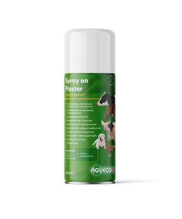 Aqueos Spray on Plaster for Dogs Cats Horses and All Animals - Protects Minor Wounds from Germs Insect and Fly for use in Dog First Aid Kit / 200ml - Buy Online on GoSupps.com