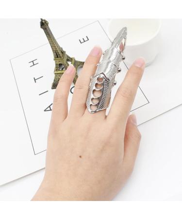 Frcolor Halloween Costume Claw Rings - Full Finger Gothic Nail Set for Men & Girls | 3-Piece Movable Ankle Armor - Buy Online on GoSupps.com