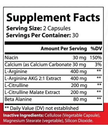 Boostlete Arginine Flow L-Arginine with Citrulline AKG & Beta Alanine Nitric Oxide Support for Muscle Pump Circulation and Endurance 60 Capsules - Buy Online on GoSupps.com