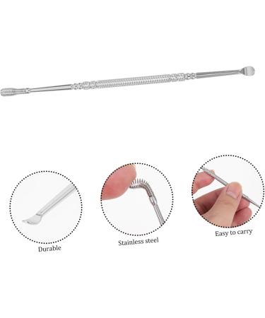 NOLITOY Spiral Ear Spoon - Stainless Steel Ear Wax Remover & Cleaner Kit | Portable Earwax Tool for Household Use | Efficient Ear Pick 13x0.5CM - Buy Online on GoSupps.com
