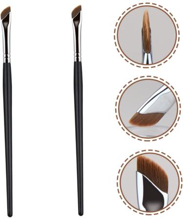 KALLORY 2pcs Eyebrow Brush Eye Makeup Eyeliner Brush Slanted Thin Eyeliner Brush Qingxian Miss Eyes 16X1CM As Shown - Buy Online on GoSupps.com