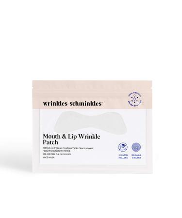 Wrinkles Schminkles Mouth & Lip Wrinkle Patch  1-Pack  Reusable Hypoallergenic Silicone Smoothing Pads for Lip Wrinkle Prevention 1 Count (Pack of 1)