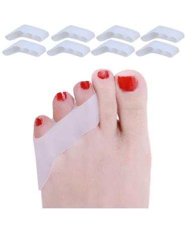 CHOLJ Pinky Toe Separator 8 pack Upgrade materials Gel Little Toe Spacer for Pinky Hammer Toe Curled Toe Overlapping Toe Tailor s Bunion Pain Relief