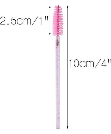 300 PCS Pink Disposable Eyelash Brushes - Crystal Mascara Wands for Extensions - Eyelash Extension Applicator - Buy Online on GoSupps.com